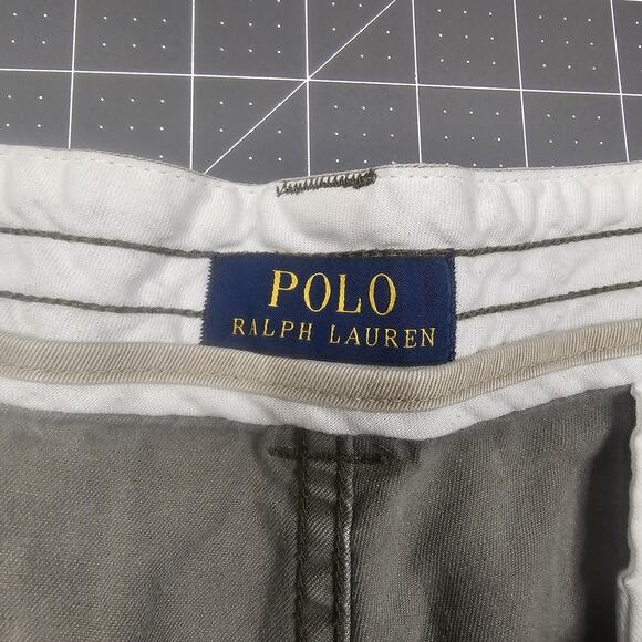 Polo Ralph Lauren Cargo Shorts 40x9 Beige Relaxed Loose Fit Y2K Preppy Utility - Picture 7 of 16